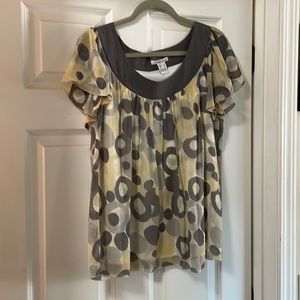 Kenzie Silk poka dot blouse size L